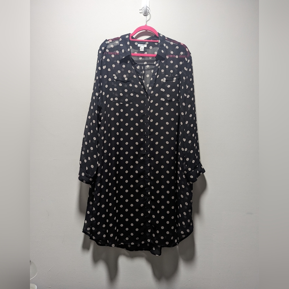 Old Navy polka dot shirt dress